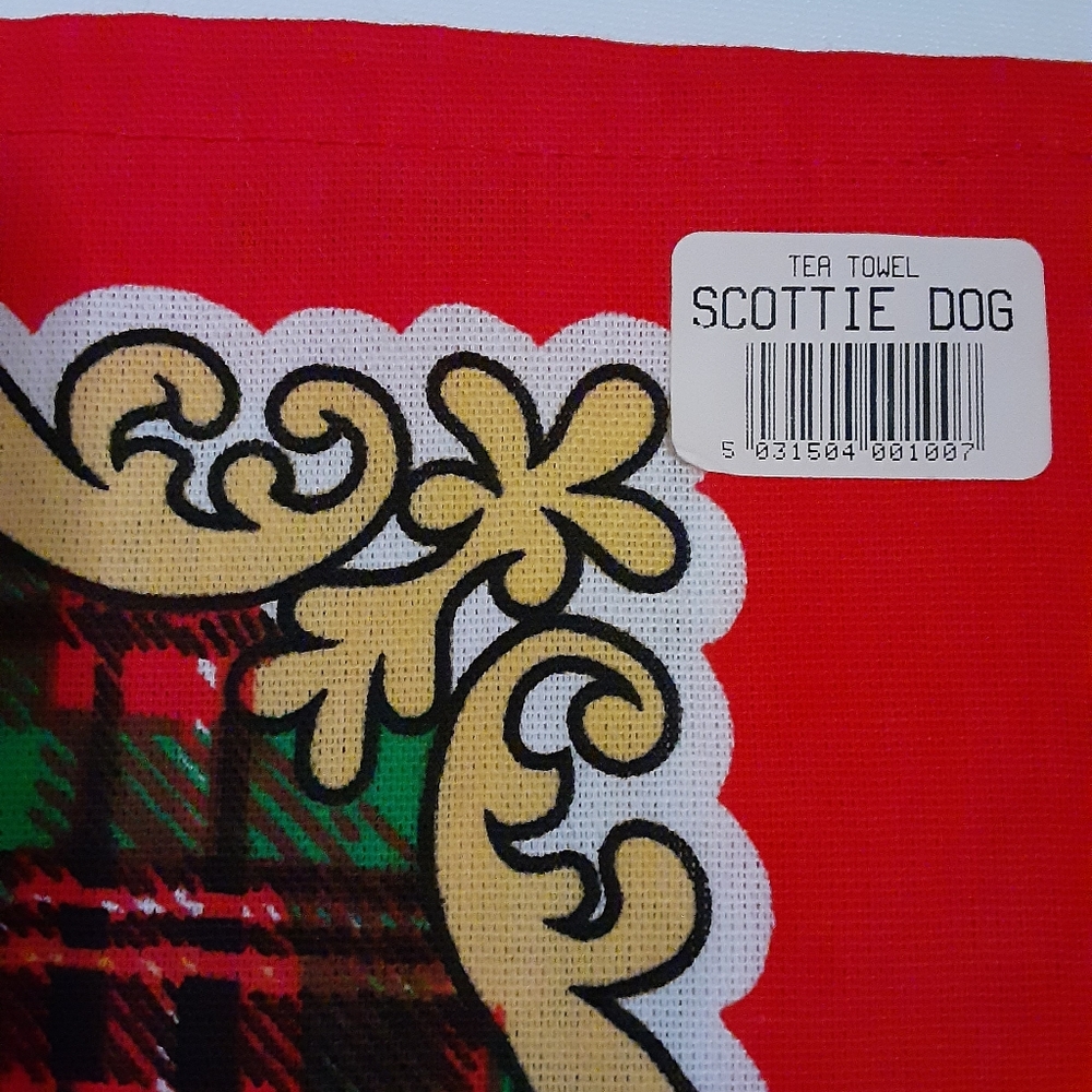 Scottish Terrier and Westie Dog Print Scotland Tea Towel - Picture 5 of 6